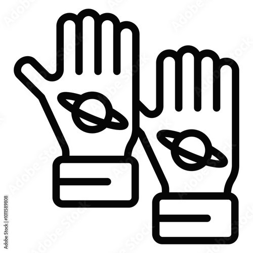 Space Gloves Vector Icons