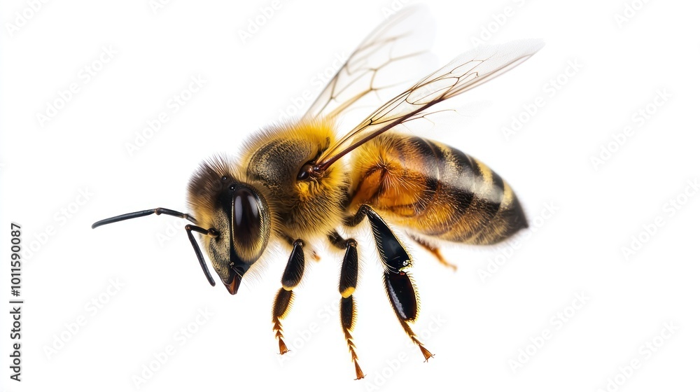 Close-Up of a Honeybee in Flight Close-Up of a Honeybee in Flight