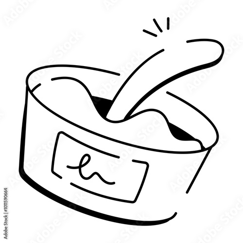 Doodle style icon of curd 

