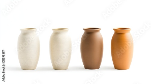 Handcrafted Rustic Ceramic Vases - Artisan Pottery with Unique Glaze Variations and Earthy Tones Perfect for Functional Art in Any Home Decor