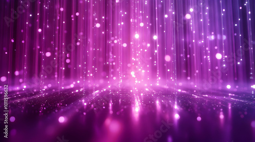 Purple Abstract Background with Glowing Lights