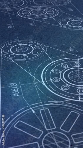 Technical drawing .Technology background.Engineering education. 