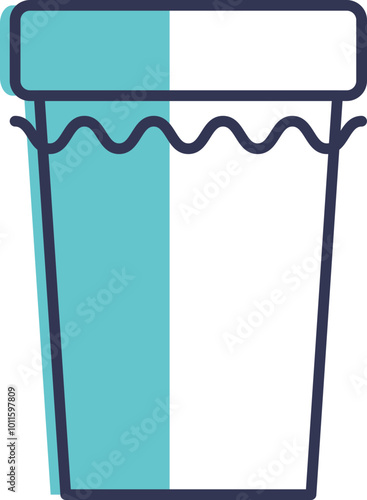 Illustration of a creme fraiche container, symbolizing freshness and dairy richness.