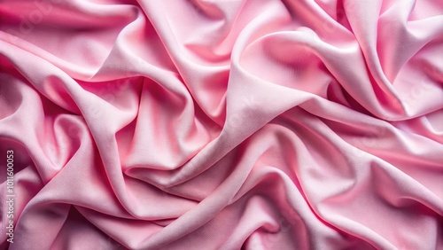 Abstract Draped Pink Fabric with Soft, Gentle, and Elegant Waves and Folds