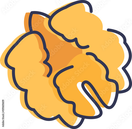Illustration of a walnut kernel, symbolizing health and nutrition.
