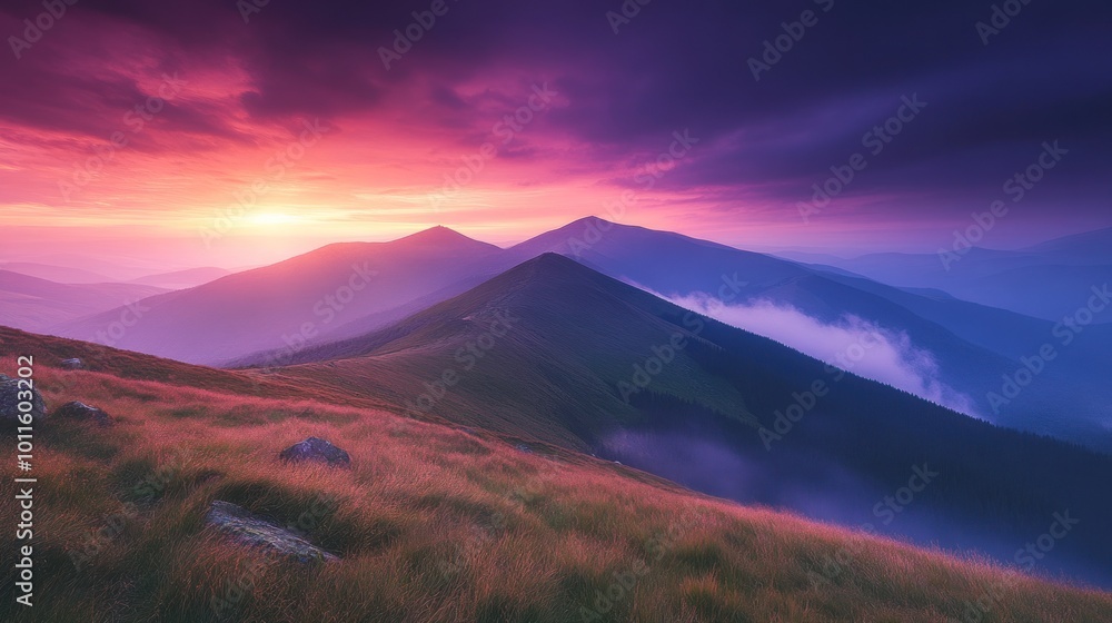 Majestic Mountain Sunset Majestic Mountain Sunset