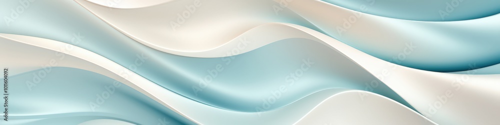 Abstract Blue and White Swirls