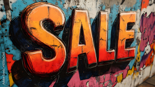 3D Graffiti Art Sale Word Illustration