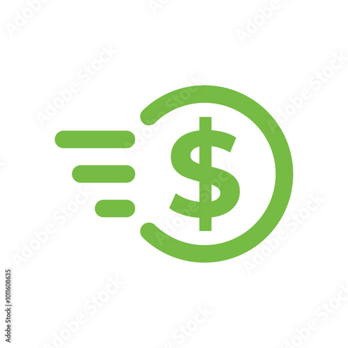Fast coin money logo. Fast Cash logo.