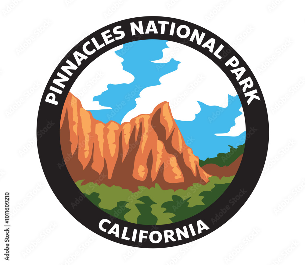 Pinnacles NATIONAL PARK California Vector Logo Pinnacles NATIONAL PARK California Vector Logo