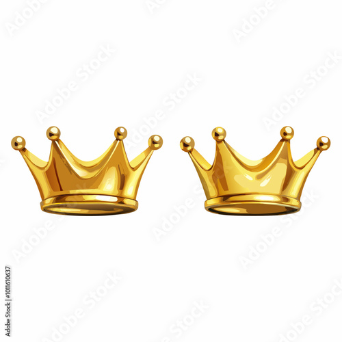 3d gold crown on the white background (6)