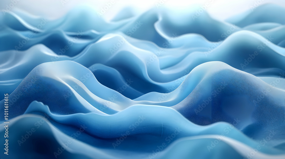 Obraz premium Abstract Blue Wave 3D Background