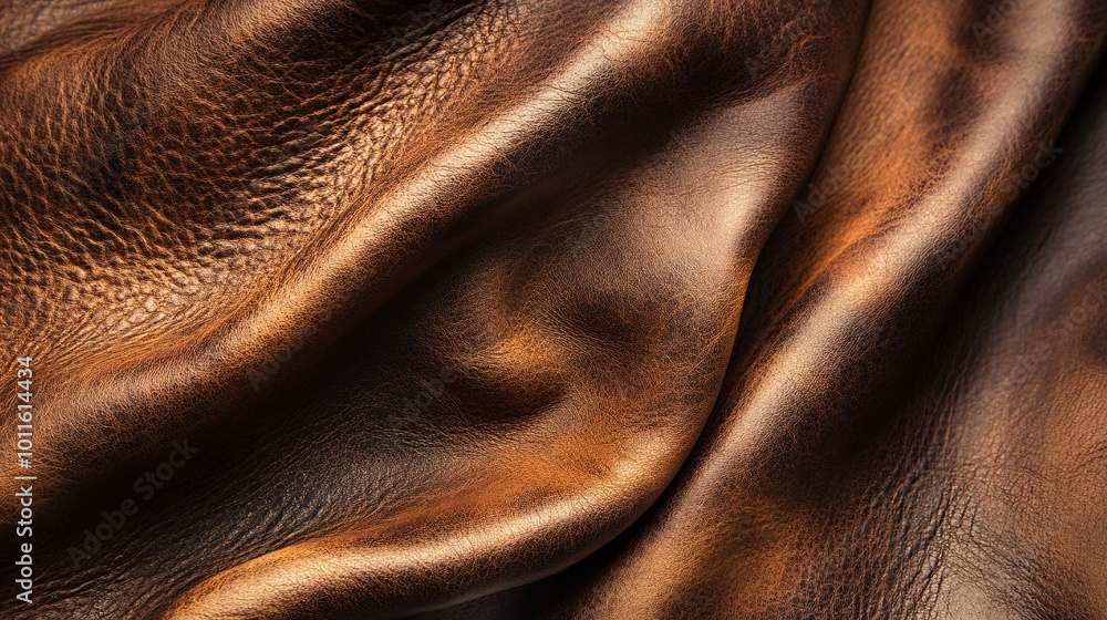 Textured brown leather fabric background Textured brown leather fabric background