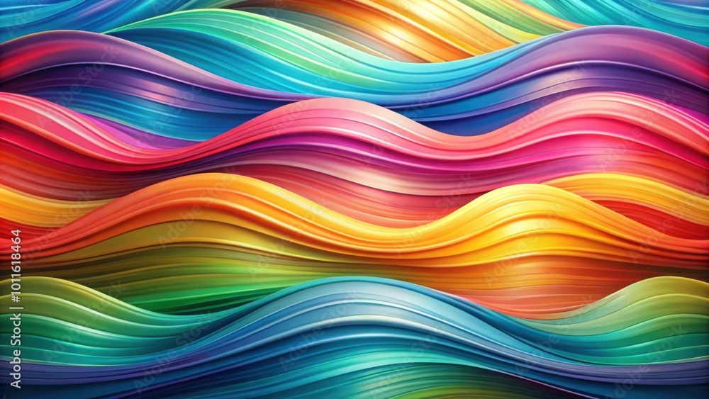 Abstract Rainbow Waves, A Vibrant and Playful Design Abstract Rainbow Waves, A Vibrant and Playful Design