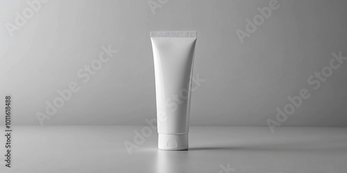 White Tube Mockup Minimalist Product Design, Realistic 3D Render, Clean Background, Cosmetic Packaging, Skincare, Beauty, Product Photography