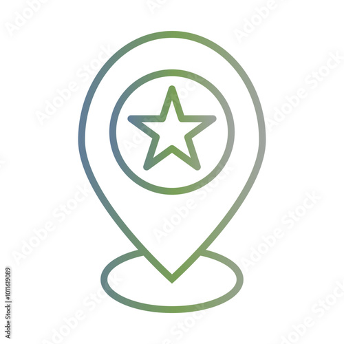 Starred Location icon Design