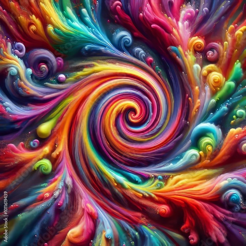 Psychedelic Swirl A colorful psychedelic rendering of the powder