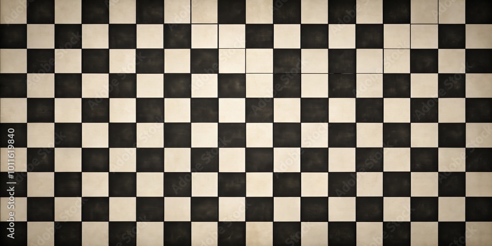 Fototapeta premium Black and White Checkerboard Pattern, Abstract, Geometric, Texture ,checkerboard, pattern, texture