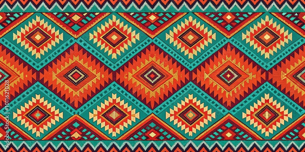 Geometric Aztec Pattern with Vibrant Colors, Digital Illustration, Abstract Design, Textile , Fabric , Wallpaper Geometric Aztec Pattern with Vibrant Colors, Digital Illustration, Abstract Design, Textile , Fabric , Wallpaper