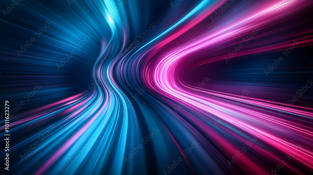 Abstract Background with Wavy Blue and Pink Light Streaks Abstract Background with Wavy Blue and Pink Light Streaks