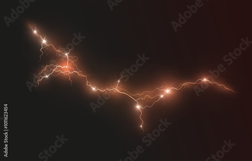 Light red isolated vector lightning png. Realistic natural lightning effectThunderstorm. Strength Energy charge Thunder. Blitz Lightning Thunder Light Sparks Storm Flash	
Adobe Illustrator Artwork