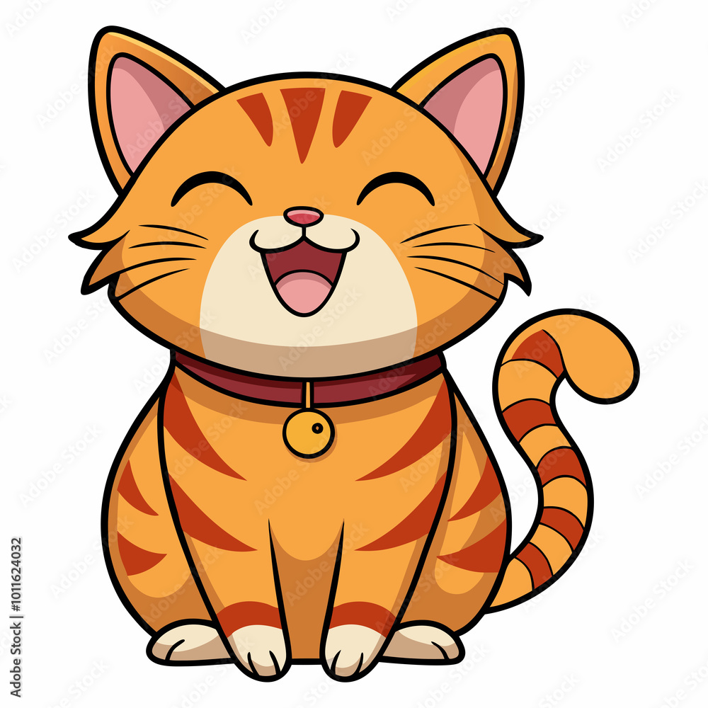 Cute Tabby Cat vector illustration Cute Tabby Cat vector illustration
