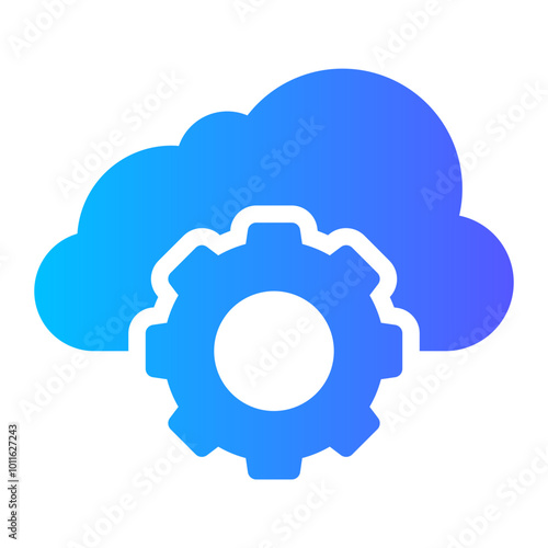 cloud service gradient icon