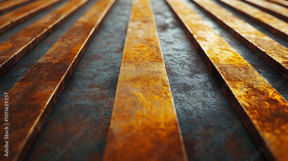 Rusty Metal Stripes 3D Background Rusty Metal Stripes 3D Background