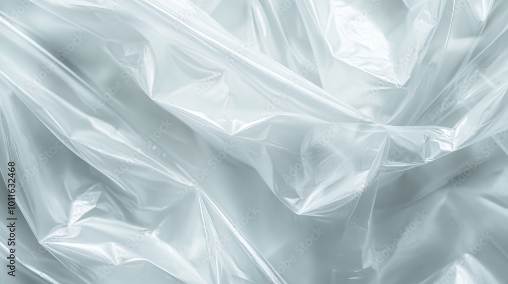 White transparent plastic film wrap texture smooth and slightly crinkled . Ideal for packaging and clean simple design themes. White transparent plastic film wrap texture smooth and slightly crinkled . Ideal for packaging and clean simple design themes.