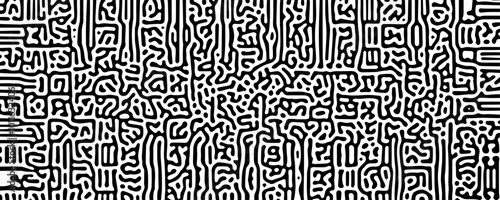 Biological Forms in Dynamic Harmony An Abstract Linear Design Showcasing Turing Reaction Diffusion Patterns and Organic Shapes

