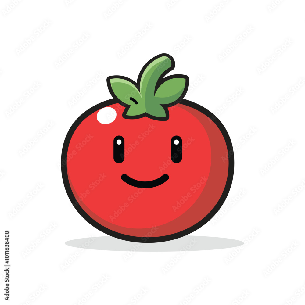 Vector illustration of a red tomato isolated on white , Tomato vector. Tomato on white background. Tomato vector in cartoon style Vector illustration of a red tomato isolated on white , Tomato vector. Tomato on white background. Tomato vector in cartoon style