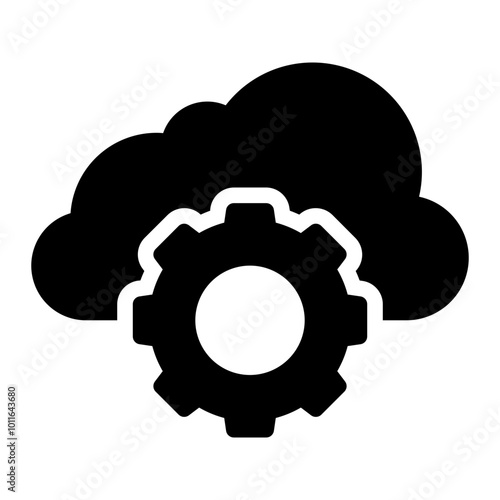cloud service glyph icon