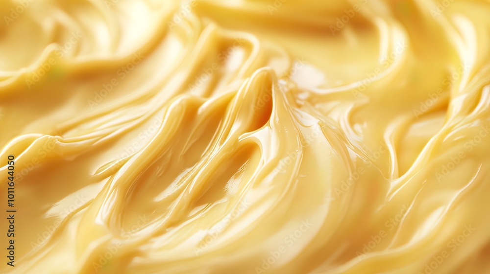 Creamy Yellow Swirls: A Close-Up Abstract Creamy Yellow Swirls: A Close-Up Abstract