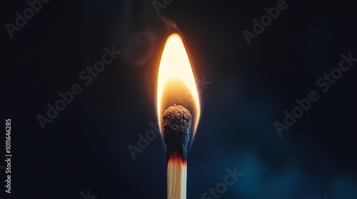 A Single Flame on a Dark Background