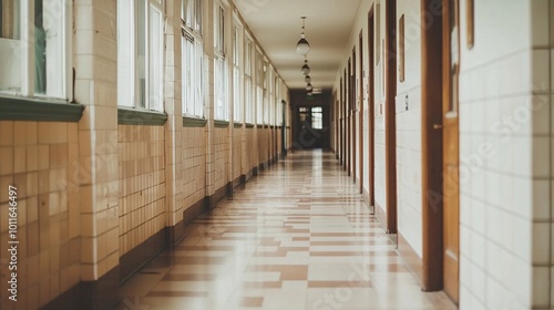 Abandoned Urban Exploration Foreclosed Apartment Building with Neglected Interiors and Peeling Paint - Uncovering Hidden Transformation Potential in Dark Empty Corridors