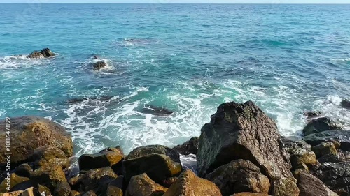 beautiful landscape of italy. road near the sea. vacation