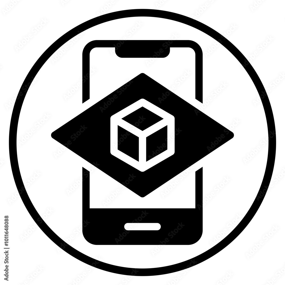 smartphone glyph icon