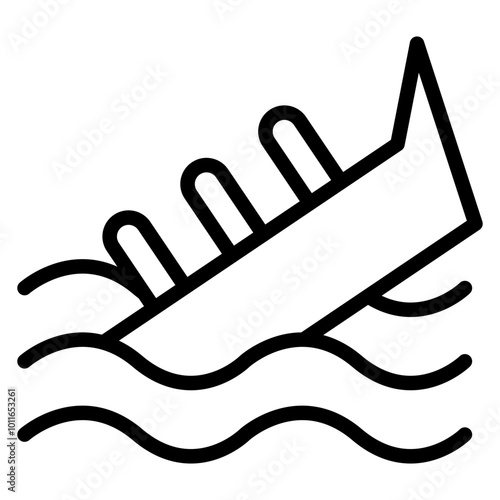 Boat Sink Vector Icons