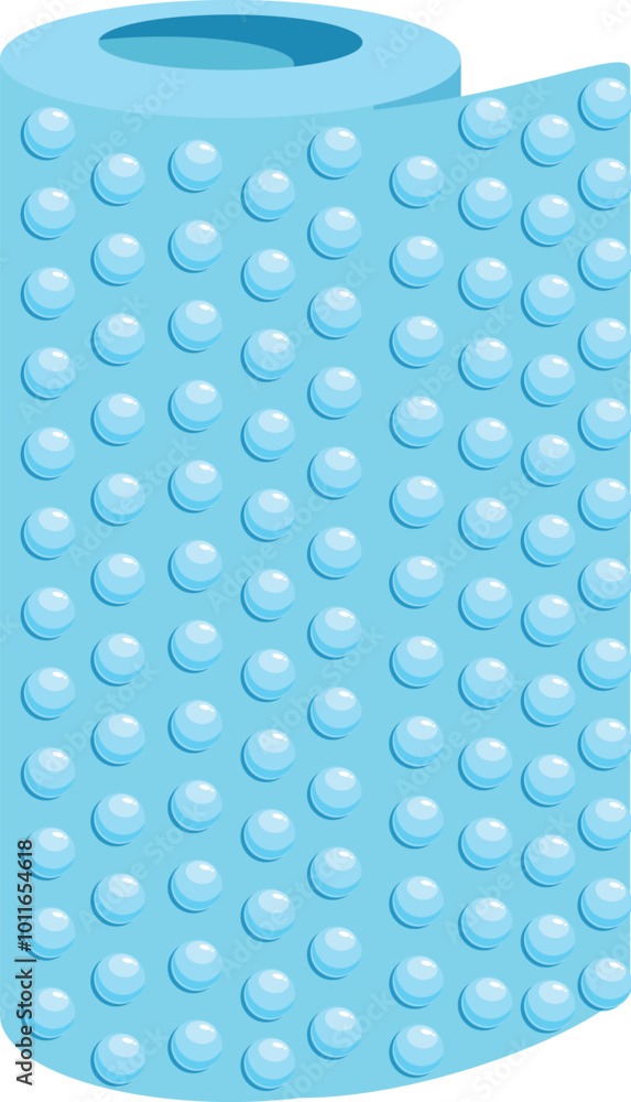 This blue bubble wrap roll is perfect for protecting fragile items during shipping and moving This blue bubble wrap roll is perfect for protecting fragile items during shipping and moving