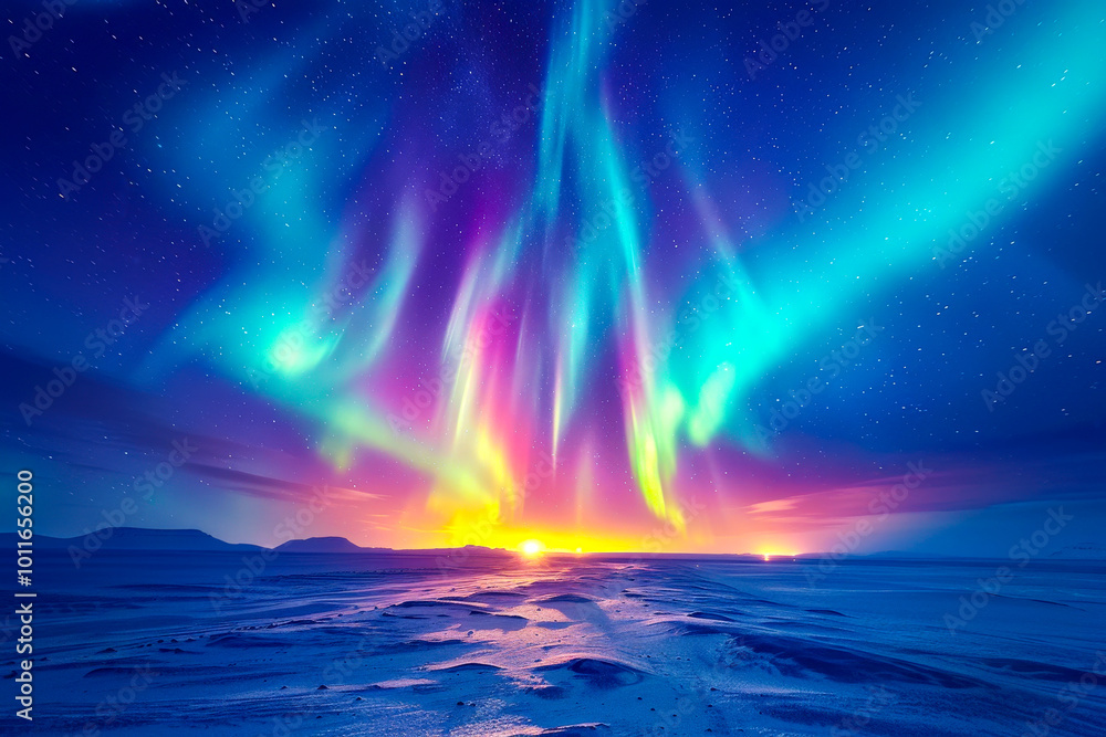 Captivating aurora borealis dancing across the night sky. Captivating aurora borealis dancing across the night sky.