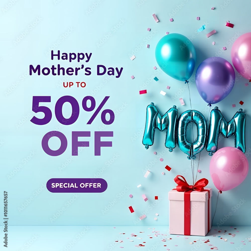 Naklejka premium Buy Now for Exclusive Mother's Day Sales