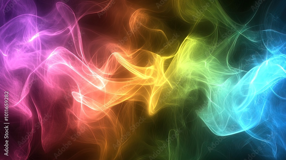 Abstract Rainbow Smoke Design Abstract Rainbow Smoke Design