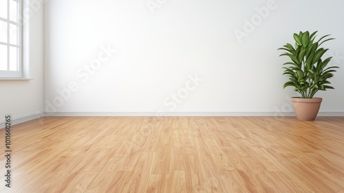 Bright and Clean Empty Living Room Interior