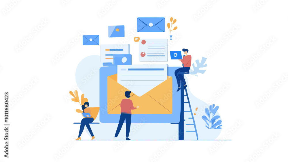 Email Scheduler and Queue Management Flat Design Concept Vector Illustration - Streamline Communications, Task Automation, and Efficient Workflow Email Scheduler and Queue Management Flat Design Concept Vector Illustration - Streamline Communications, Task Automation, and Efficient Workflow