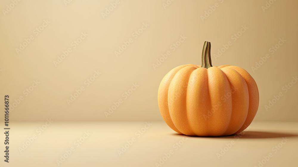 A large pumpkin centered on a neutral background with room for text or design. A large pumpkin centered on a neutral background with room for text or design.