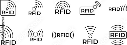 rfid icon set