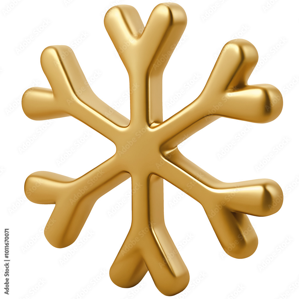 Golden snowflake on transparent background. Festive holiday decoration Golden snowflake on transparent background. Festive holiday decoration