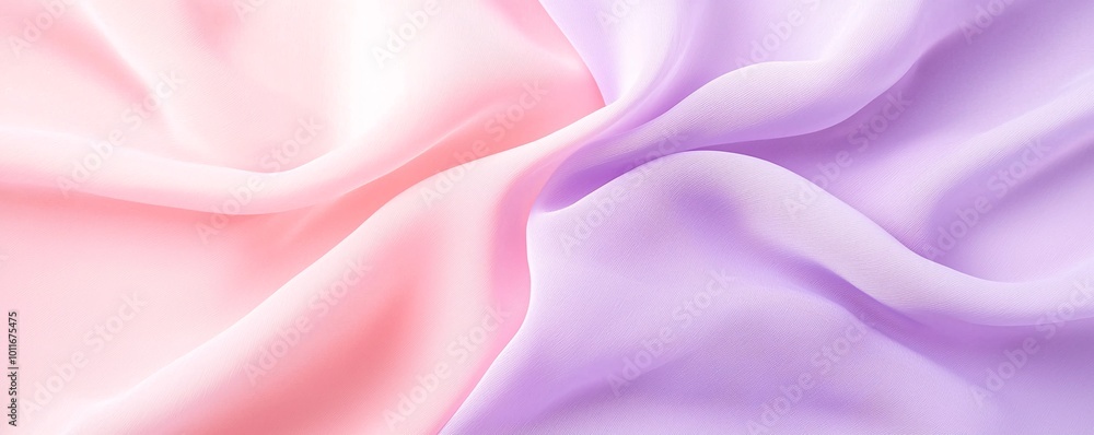 Fototapeta premium Soft Pink and Lavender Chiffon Fabric - Ethereal Weaving Patterns for Dreamy Romantic Fashion Creations