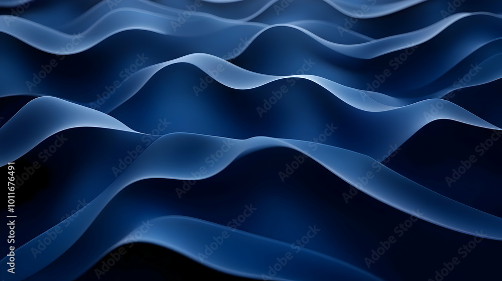 Obraz premium Abstract 3D Blue Waves Background