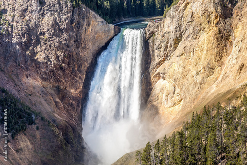 Lower Yellowstone Falls  in the Yellowstone National Park, USA photo